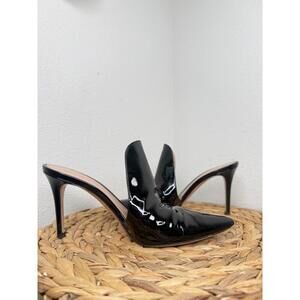 GIANVITO ROSSI Mules Aramis 100 Patent-leather Black High Heeled shoe Minimalist
